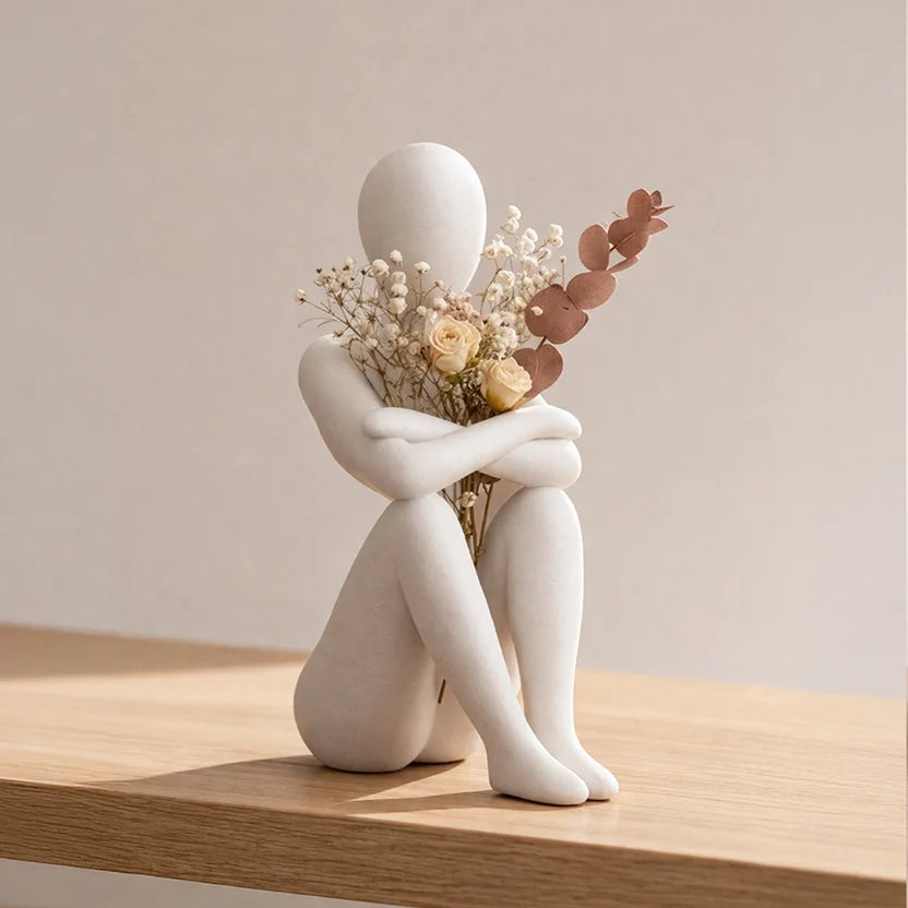 Hug & Heart Sculpture Combo( Pack of 2)