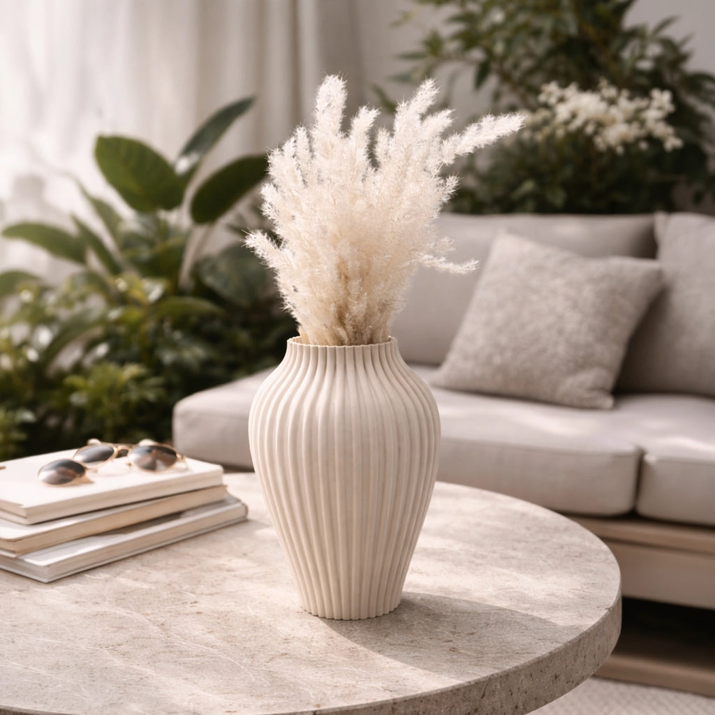 Ribbed Vase
