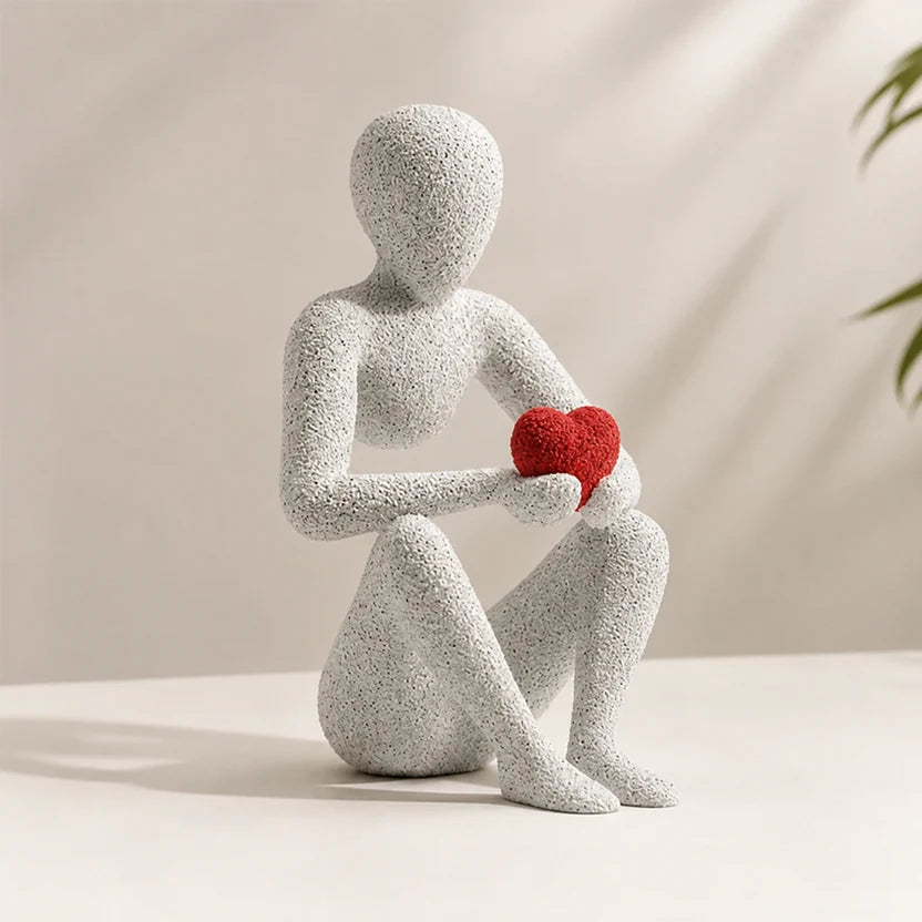 Hug & Heart Sculpture Combo( Pack of 2)